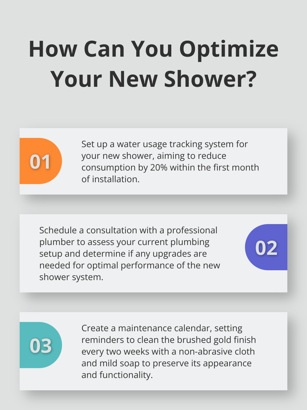 Infographic: How Can You Optimize Your New Shower? - moen brushed gold shower system