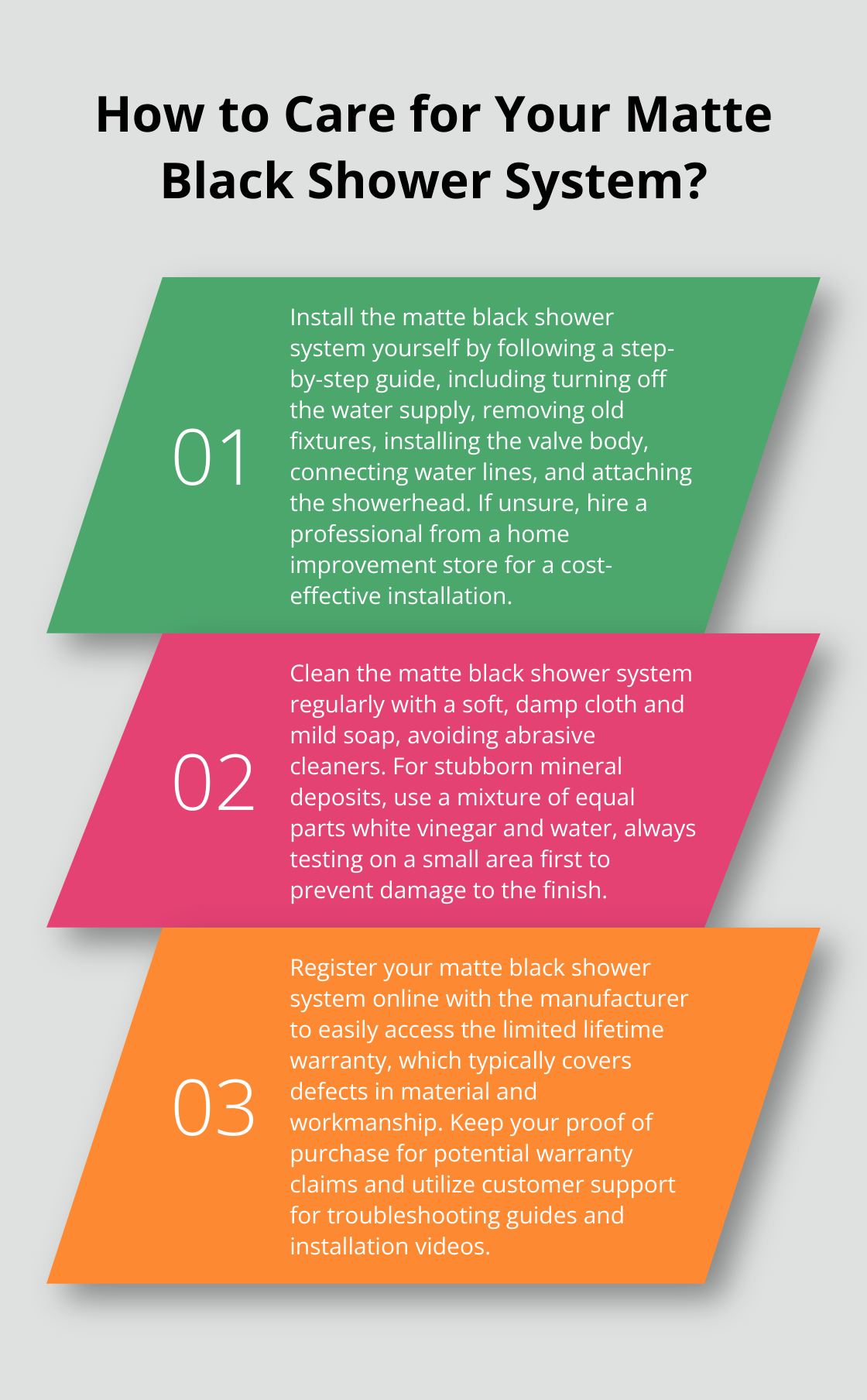 Infographic: How to Care for Your Matte Black Shower System? - moen matte black shower system