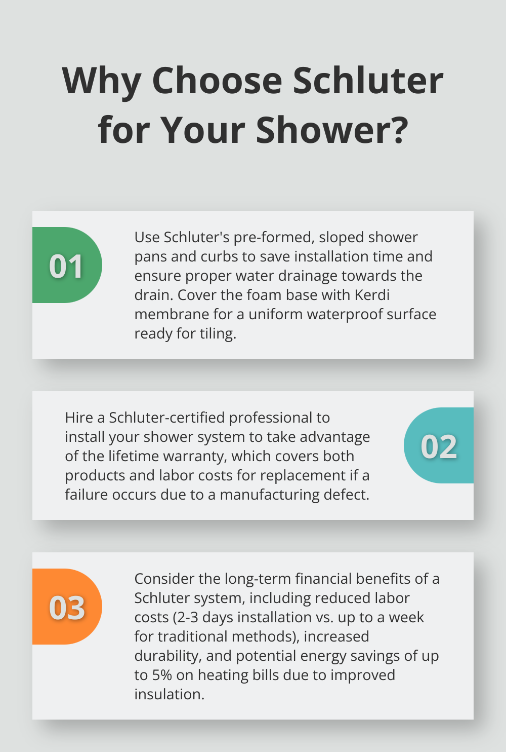 Infographic: Why Choose Schluter for Your Shower?